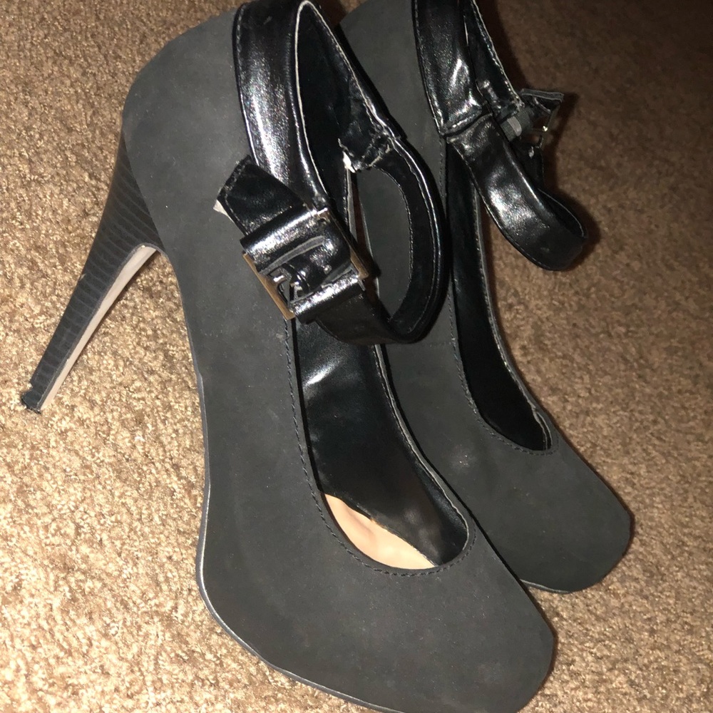 Black platform heels